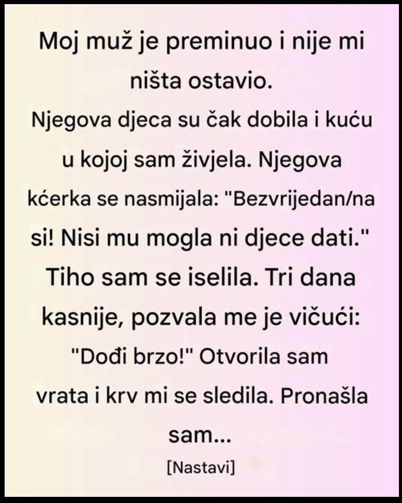 Moj muž je preminuo i ostavio mi ništa — ali jedna skrivena klauzula promijenila je sve