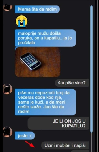 MUŽU DOŠLA PORUKA OD LJUBAVNICE, odmah sam pročitala i javila mami: Rekla mi je da ovo odmah uradim, DA LI DA JE POSLUŠAM?