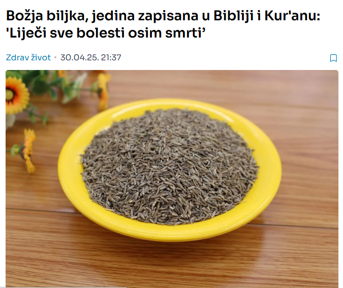 Božja biljka, jedina zapisana u Bibliji i Kur'anu: ‘Liječi sve bolesti osim smrti’