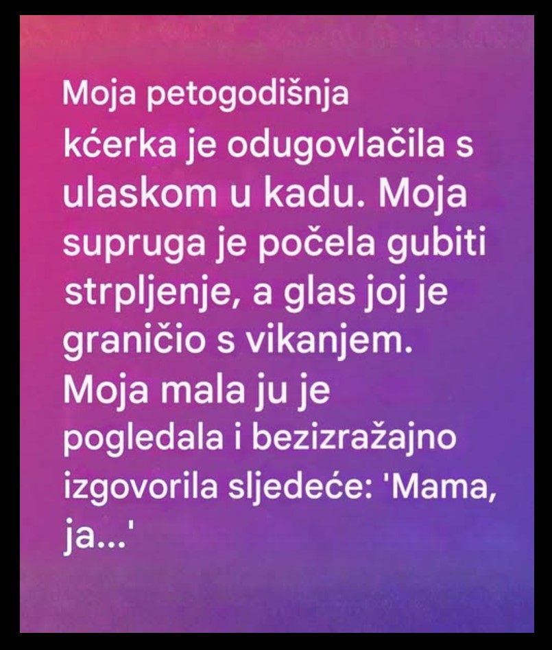 „Još nekoliko minuta slobode“: Lekcija o strpljenju koju nam je dala petogodišnjakinja