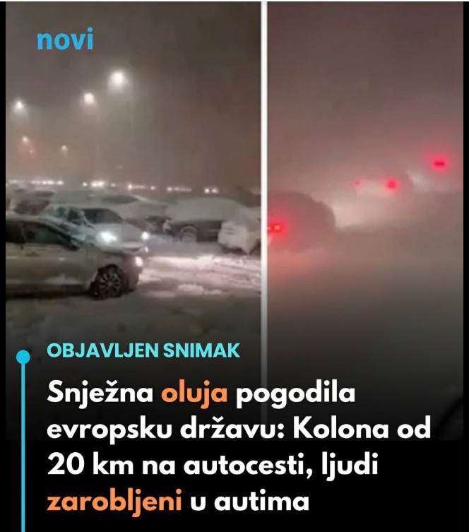 Snježna oluja paralizirala Poljsku: Kolone vozila duge 20 km i ljudi zarobljeni u automobilima