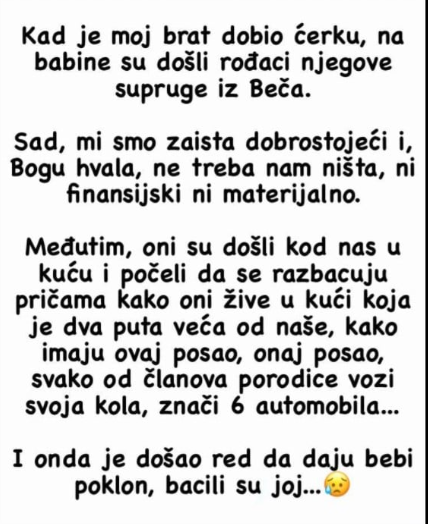 “Kad je moj brat dobio kćerku..”