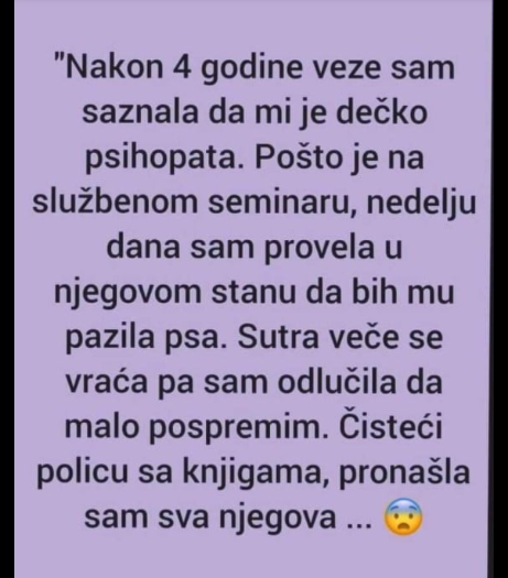 “Nakon 4 godine veze sam saznala da mi je dečko psihopata”