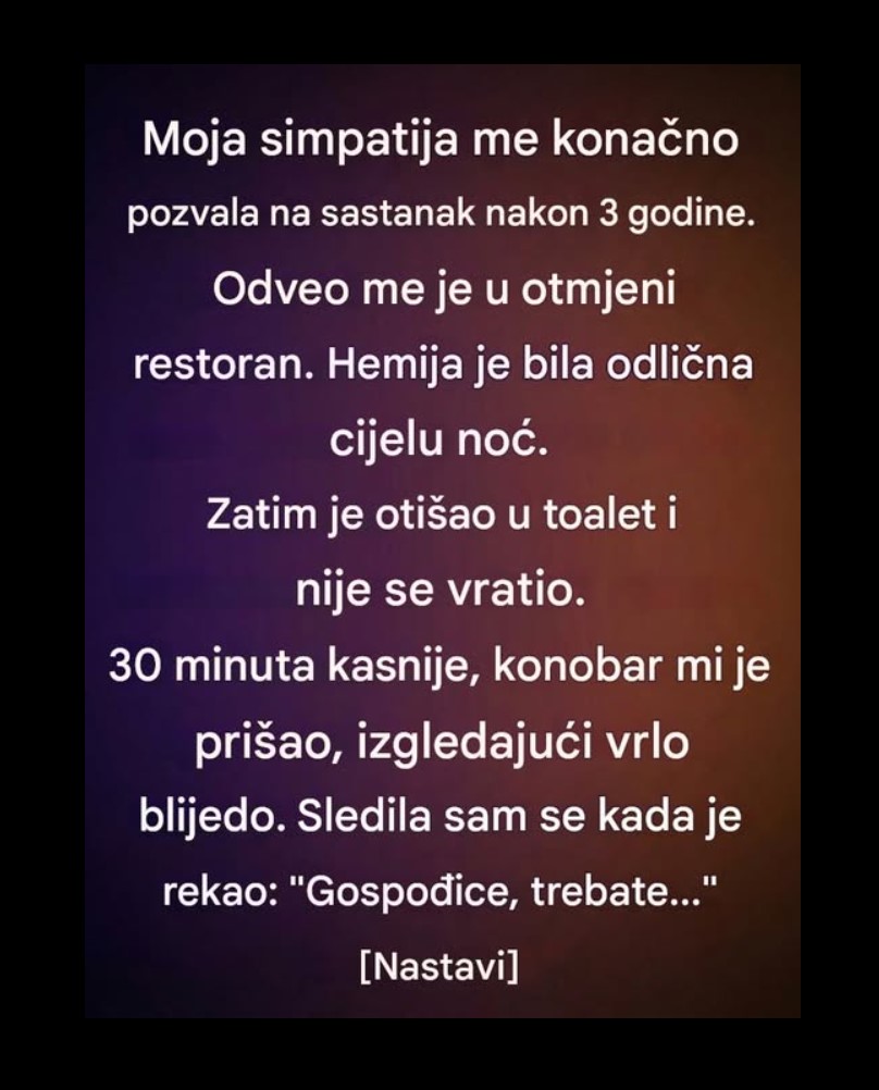 Nestao je sa našeg prvog sastanka — a onda sam shvatio zašto