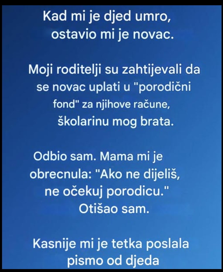 Pismo mog dede koje mi je promenilo život