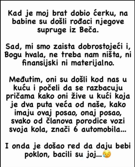“Kad je moj brat dobio kćerku..”