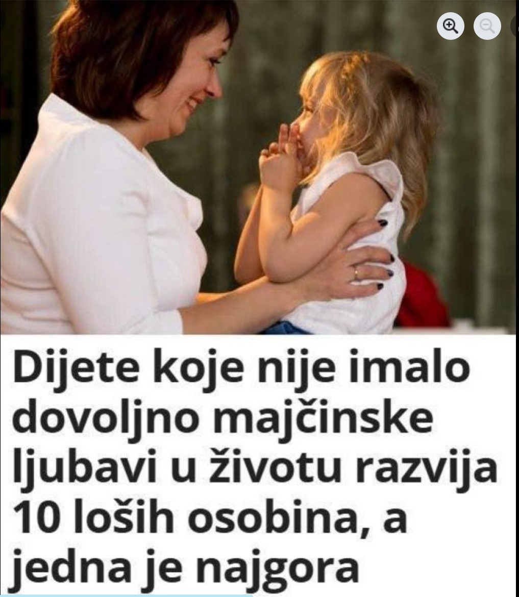 Kako nedostatak majčinske ljubavi u detinjstvu može oblikovati ličnost u odraslom dobu