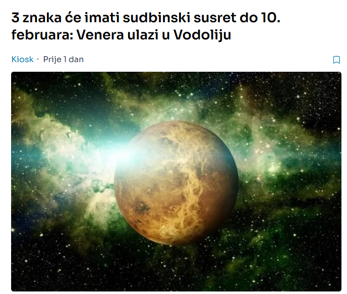 3 znaka će imati sudbinski susret do 10. februara: Venera ulazi u Vodoliju