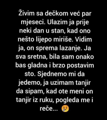 “Živim sa dečkom već par mjeseci…”