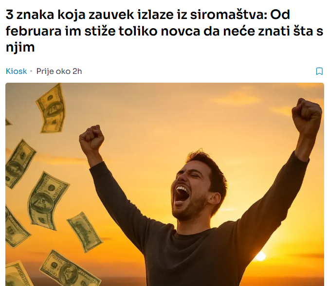 3 znaka koja zauvek izlaze iz siromaštva: Od februara im stiže toliko novca da neće znati šta s njim