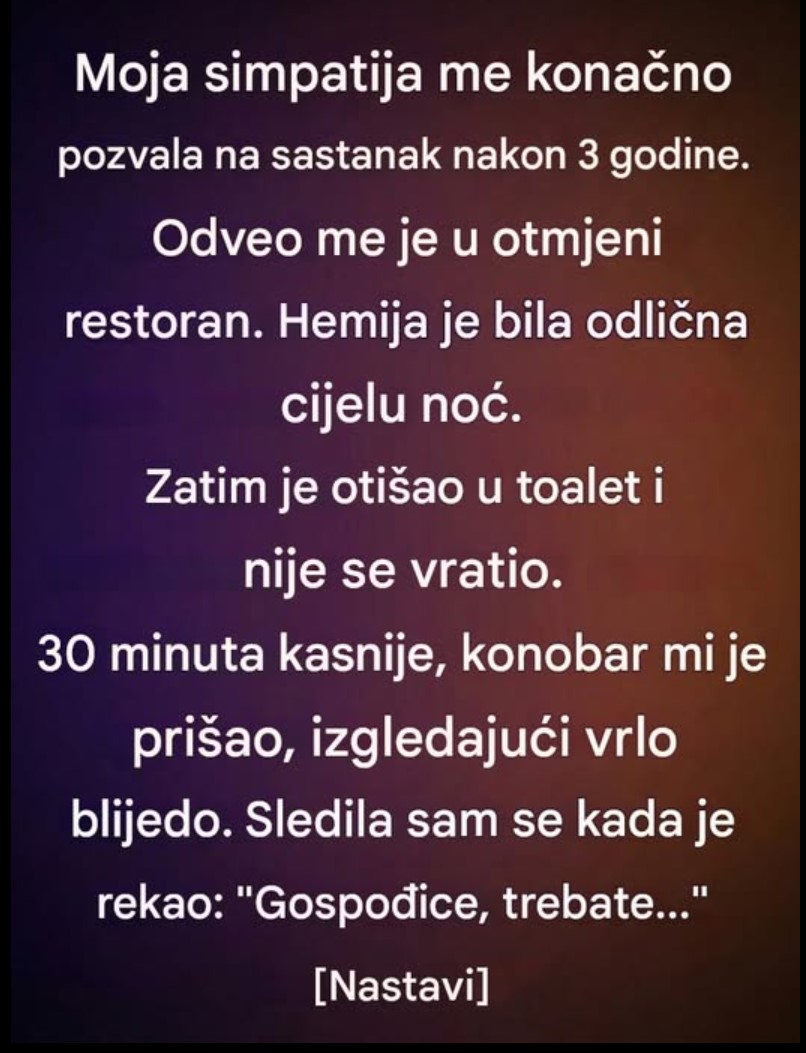 Nestao je sa našeg prvog sastanka — a onda sam shvatio zašto