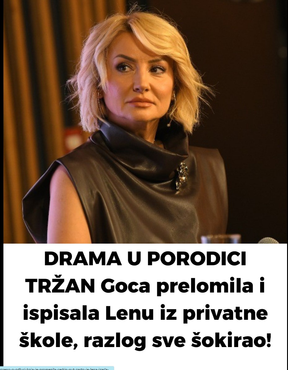 Goca Tržan otvoreno o odluci koja je promenila ćerkin put: Zašto je Lena izašla iz privatne škole i šta danas planira