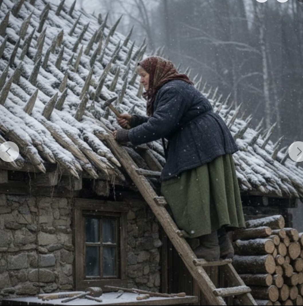Zima je otkrila mudrost starije žene: Kako su oštri drveni kolci spasili krov od oluje