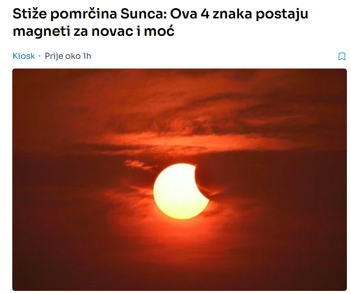 Stiže pomrčina Sunca: Ova 4 znaka postaju magneti za novac i moć