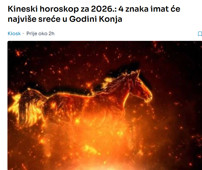 Kineski horoskop za 2026.: 4 znaka imat će najviše sreće u Godini Konja