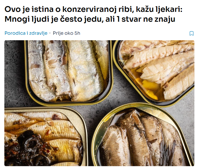 Ovo je istina o konzerviranoj ribi, kažu ljekari: Mnogi ljudi je često jedu, ali 1 stvar ne znaju
