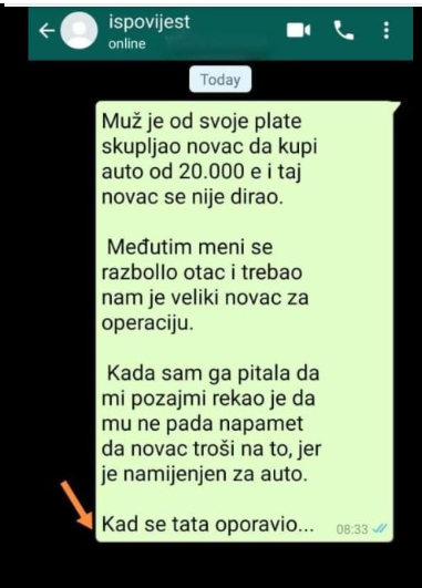 “Muž je od svoje plate skupljao novac da kupi auto”