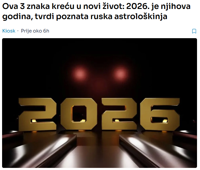 Ova 3 znaka kreću u novi život: 2026. je njihova godina, tvrdi poznata ruska astrološkinja
