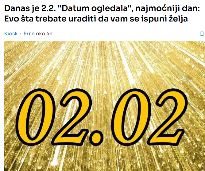 Danas je 2.2. “Datum ogledala”, najmoćniji dan: Evo šta trebate uraditi da vam se ispuni želja