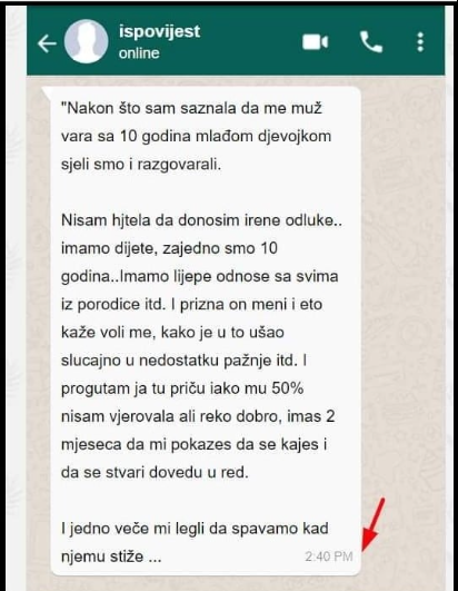 “Nakon što sam saznala da me muž vara…”