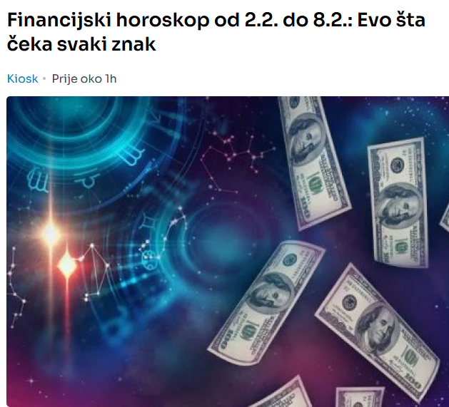 Financijski horoskop od 2.2. do 8.2.: Evo šta čeka svaki znak