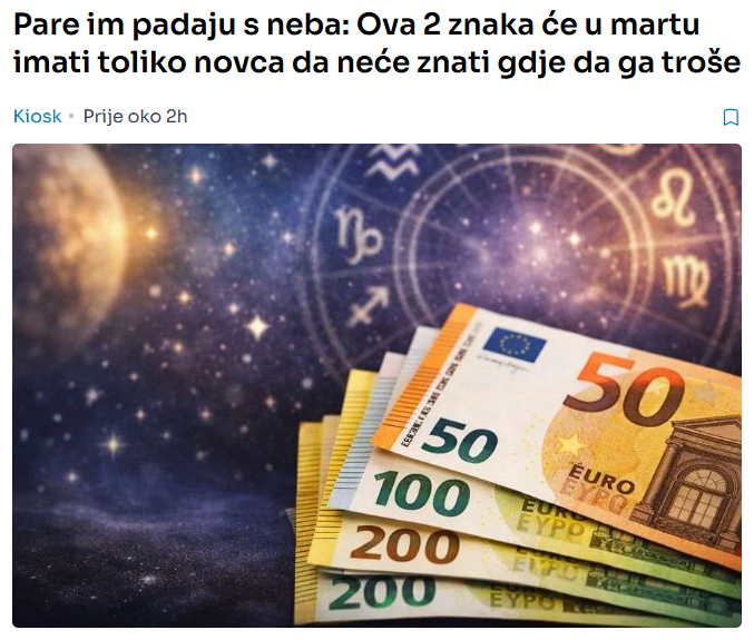 Pare im padaju s neba: Ova 2 znaka će u martu imati toliko novca da neće znati gdje da ga troše
