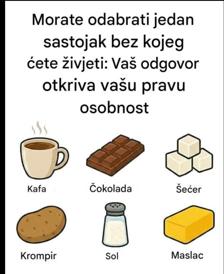 Jedna namirnica koju biste zauvijek izbacili: mali misaoni eksperiment koji otkriva vaš odnos prema životu
