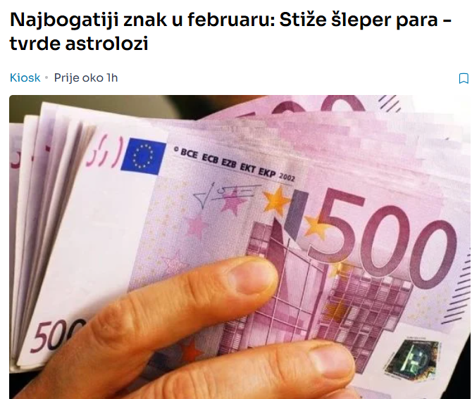 Najbogatiji znak u februaru: Stiže šleper para – tvrde astrolozi