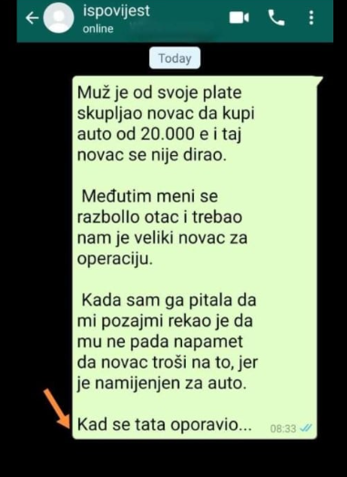 “Muž je od svoje plate skupljao novac da kupi auto”