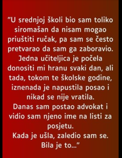 “U srednjoj školi bio sam toliko siromašan da nisam mogao”