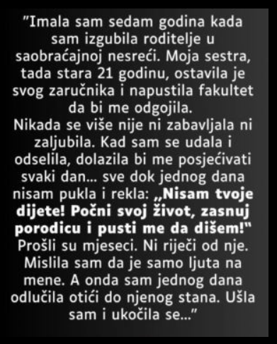 “Imala sam sedam godina kada sam izgubila roditelje…”