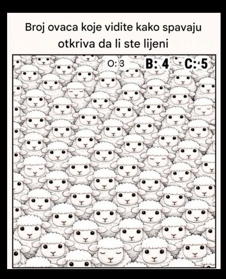 Koliko uspavanih ovaca možete pronaći?