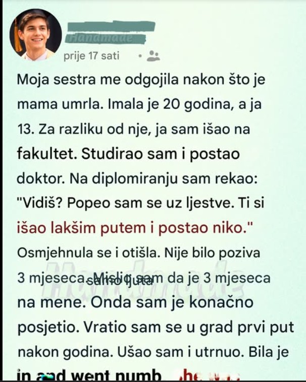 Rekao sam sestri da je “niko”, a onda sam saznao istinu koja mi je promenila život