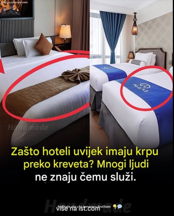 Zašto hoteli koriste traku preko kreveta (bed runner)
