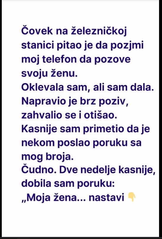 Neočekivana poruka dve nedelje kasnije: kako je jedan mali gest na železničkoj stanici promenio sve