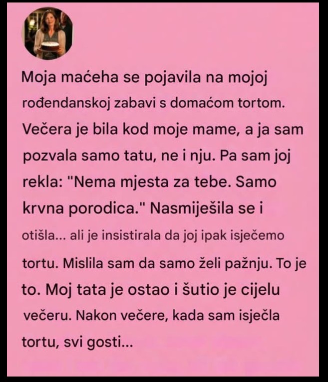 Rođendanska torta i tihi gestovi