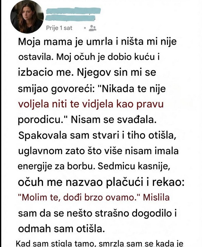 Pismo iz skrivene kutije koje je promenilo sve: Izbacili su me iz kuće nakon majčine smrti, a samo nedelju dana kasnije usledio je neočekivani obrt