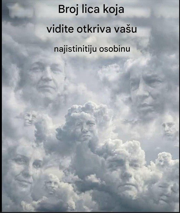Tajne oblaka: Šta broj lica koji vidite na ovoj slici otkriva o vašem načinu razmišljanja i percepciji