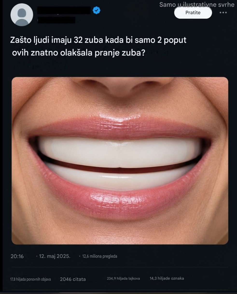 Zašto ljudi imaju 32 zuba kada bi sa dva život bio mnogo jednostavniji?