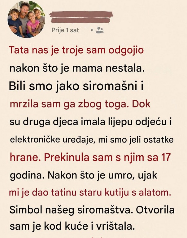 Godinama sam zamerao ocu što smo siromašni — a onda mi je njegov poslednji poklon slomio srce