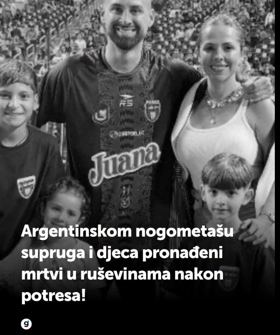 Velika tragedija pogodila argentinskog fudbalera: Supruga i djeca pronađeni mrtvi nakon razornog zemljotresa
