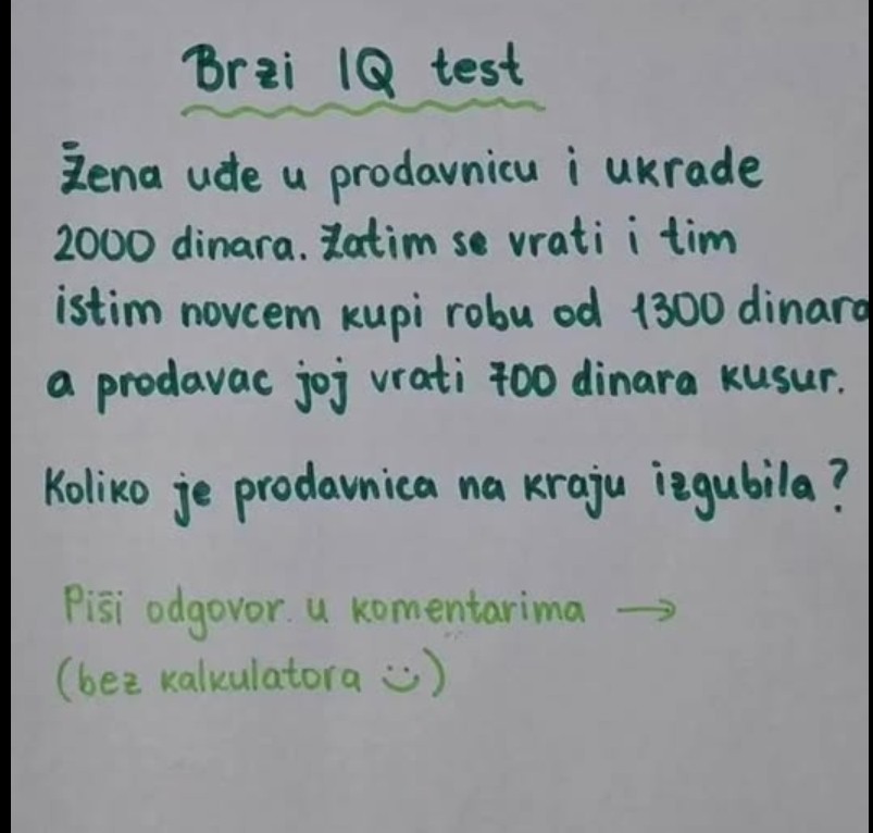 💡 Brza mozgalica koja zbunjuje mnoge: Koliki je zapravo gubitak prodavnice?