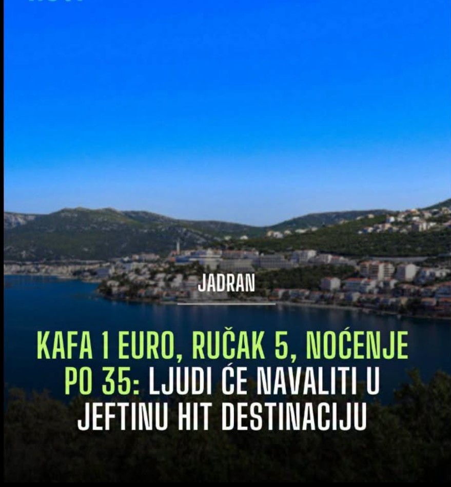 Kafa za jedan euro, ručak za pet: Hit destinacija koju turisti masovno biraju ovog ljeta