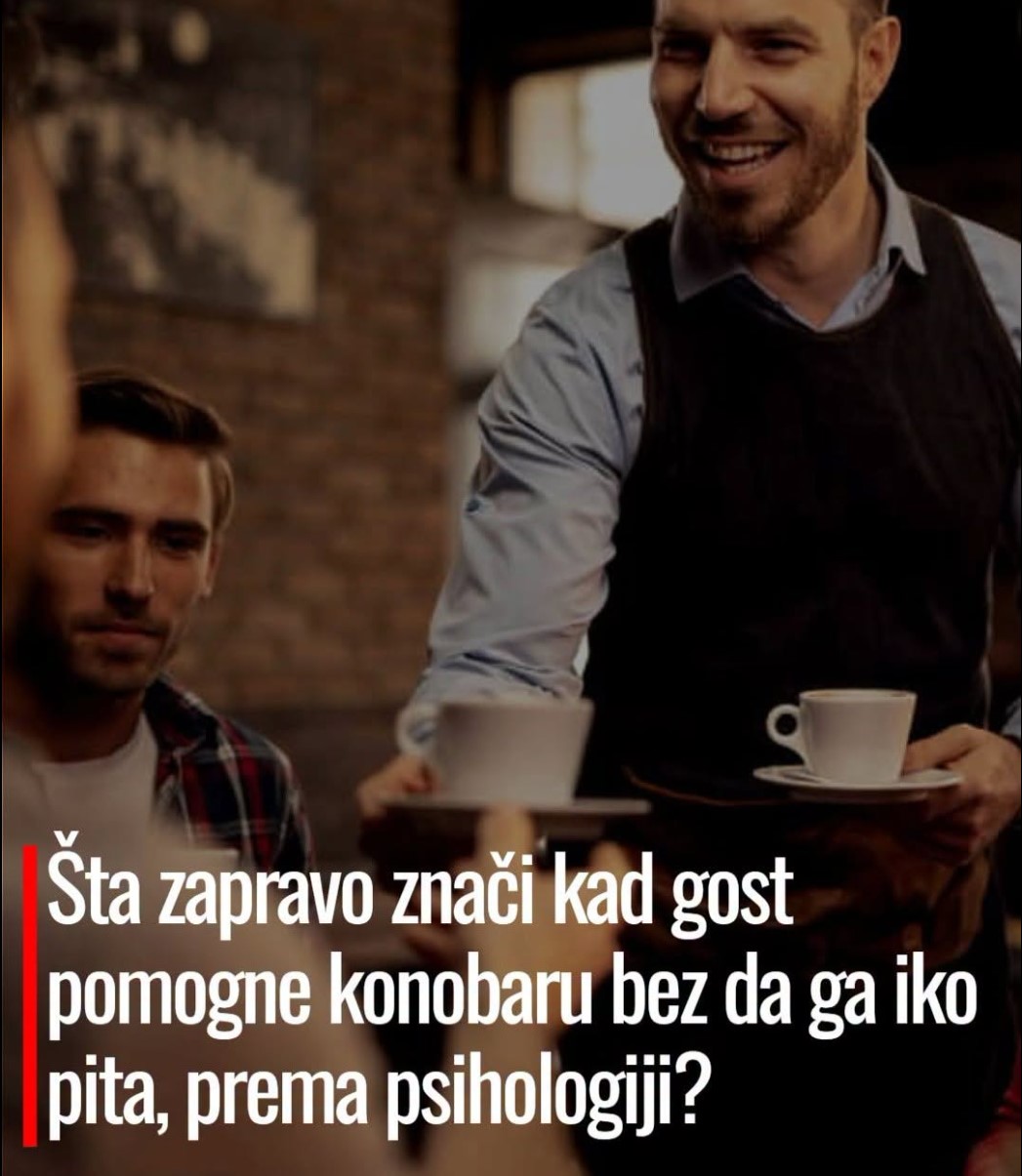Psihologija prosocijalnog ponašanja: Šta krije gest gosta koji spontano pomaže konobaru?