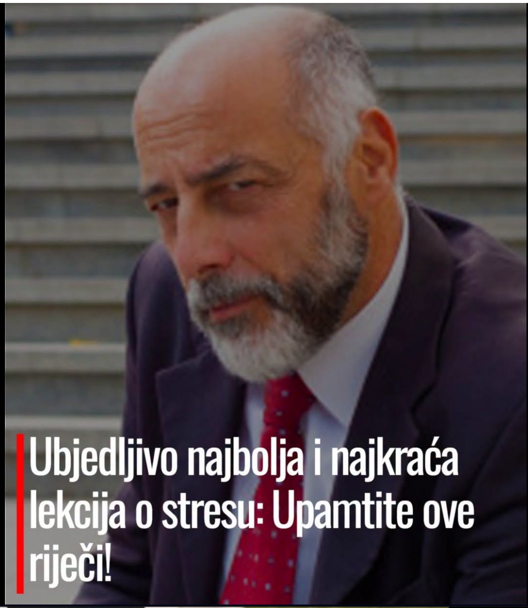 Ubjedljivo najbolja i najkraća lekcija o stresu: Upamtite ove riječi!