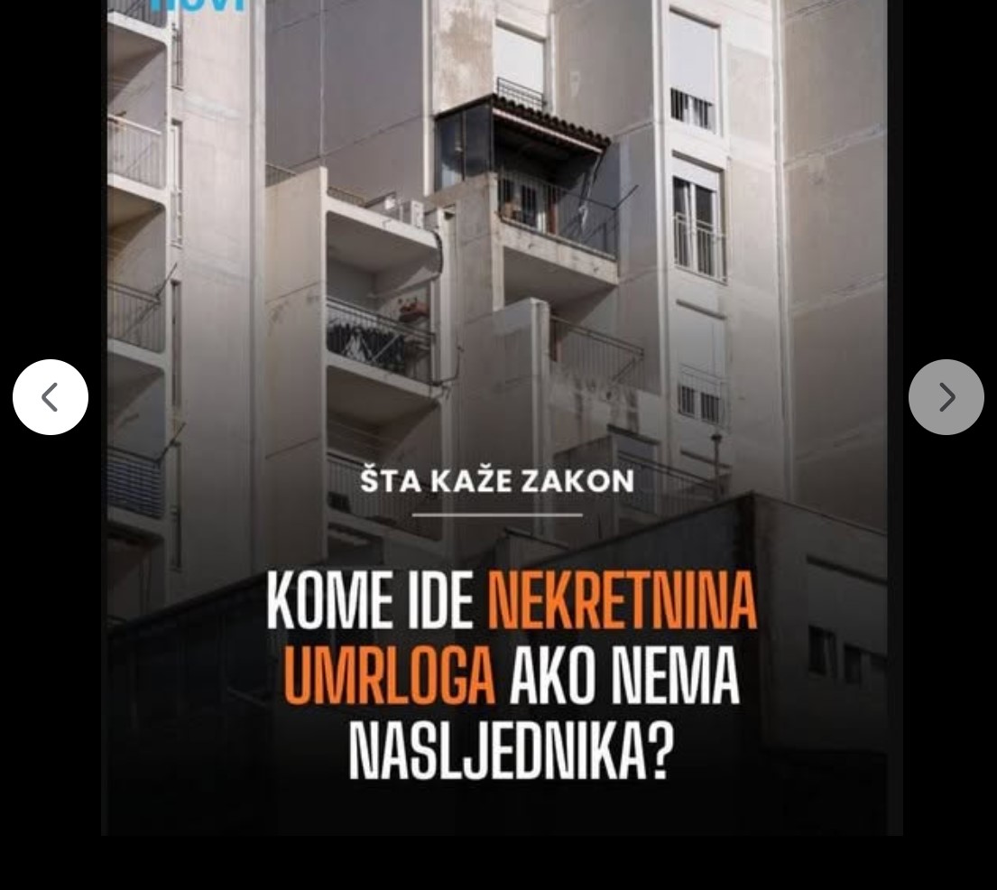 Kome ide nekretnina umrloga ako nema naslednika?