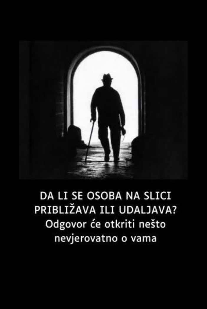 Optička iluzija koja otkriva vaš karakter: Da li se osoba na slici približava ili udaljava?