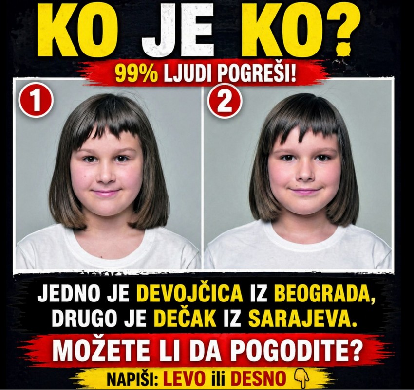 Devojčica iz Beograda i dečak iz Sarajeva zbunili su mnoge: Da li možete da pogodite ko je ko?