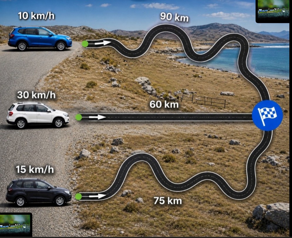 Ko će prvi stići na cilj? Matematička mozgalica sa automobilima zbunila hiljade ljudi