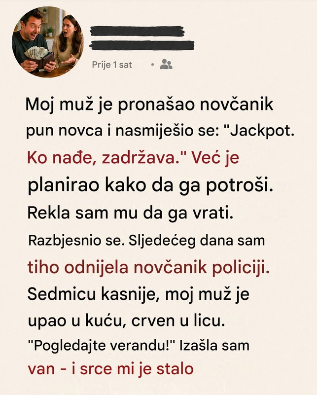 Pronašli su novčanik pun novca i nisu se složili šta da urade – nedelju dana kasnije stigla im je poruka koju nikada neće zaboraviti